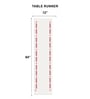 White Solid Embroidery Polyster Blend (12 x84)  Table Runner