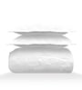 White Solid GSM 300 Pure Cotton King Size Bedcover With 2 Pillow Covers