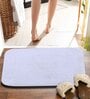 White Solid MicroFibre 14x10 Inches Antiskid Bath Mats