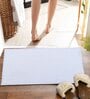 White Solid MicroFibre 15x10 Inches Antiskid Bath Mats