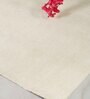 White Solid Polyester 3 ft x 5 ft Machine Made Carpet