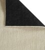 White Solid Polyester 3 ft x 5 ft Machine Made Carpet