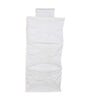 White Solid Polypropylene  Foldable Collapsible Cupboard Hanging Cloth Organiser With 3 Shelves