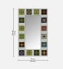 White Solid Wood Tile Mirror 3 Ft. Rectangular Wall Mirror