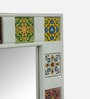 White Solid Wood Tile Mirror 3 Ft. Rectangular Wall Mirror