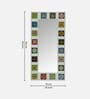 White Solid Wood Tile Mirror 4 Ft. Rectangular Wall Mirror