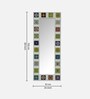 White Solid Wood Tile Mirror 5 Ft. Rectangular Wall Mirror