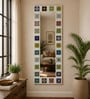 White Solid Wood Tile Mirror 6 Ft. Rectangular Wall Mirror