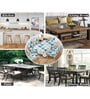 White Solids 7 Pcs PVC & Spandex Table Cover With 6 Chair Cover