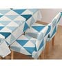 White Solids 7 Pcs PVC & Spandex Table Cover With 6 Chair Cover