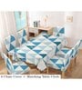 White Solids 7 Pcs PVC & Spandex Table Cover With 6 Chair Cover