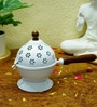 White Spiritual Metal Dhoop Dani