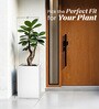 White Square Shaped Polymer Floor Planter