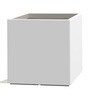 White Square Shaped Polymer Floor Planter