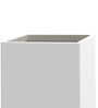 White Square Shaped Polymer Floor Planter