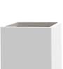 White Square Shaped Polymer Floor Planter