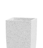 White Square Shaped Marble Polymer Floor Planter
