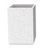 White Square Shaped Marble Polymer Floor Planter