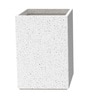 White Square Shaped Marble Polymer Floor Planter