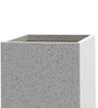 White Square Shaped Marble Polymer Floor Planter