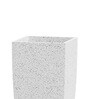 White Square Shaped Marble Polymer Floor Planter