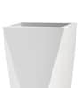 White Square Shaped Polymer Floor Planter