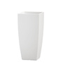 White Square Shaped Polymer Floor Planter