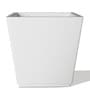 White Square Shaped Polymer Floor Planter