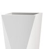 White Square Shaped Polymer Floor Planter