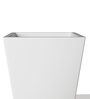 White Square Shaped Small Polymer Floor Planter