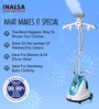 White Standing Garment Steamer with Adjustable Pole & Hanger