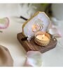 White Stone Figurine Tea light Holder