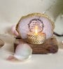White Stone Figurine Tea light Holder