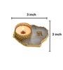 White Stone Figurine Tea light Holder