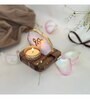 White Stone Figurine Tea light Holder