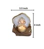 White Stone Figurine Tea light Holder