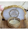White Stone Figurine Tea light Holder