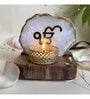 White Stone Figurine Tea light Holder