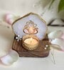 White Stone Figurine Tea light Holder