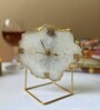 White Stone Table Clock