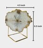 White Stone Table Clock