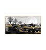 White Sun With Birds Glass Finish Horizontal Wall Art
