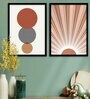 White Sunset Set Of 2 Framed Art Print Print
