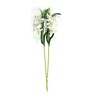 White Synthetic Fabric Lily Artificial Flower Set of 2