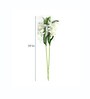 White Synthetic Fabric Lily Artificial Flower Set of 2