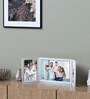 White Synthetic Wood Table Photo Frame