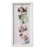 White Sythetic Wood Rectangular Shape Clip Photo Frame