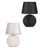 White Table Lamp With Modern Design With Fabric Lampshade Ceramic Base