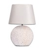 White Table Lamp With Modern Design With Fabric Lampshade Ceramic Base