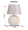 White Table Lamp With Modern Design With Fabric Lampshade Ceramic Base